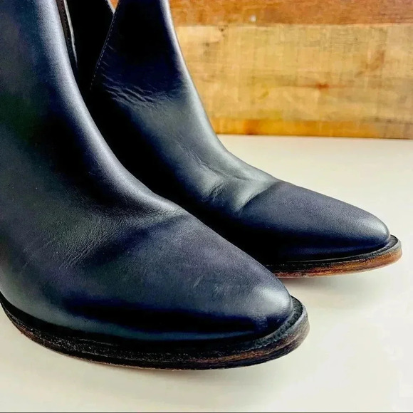 NWOT Navy (INK) Free People Charm Double V Bootie - Picture 10 of 11